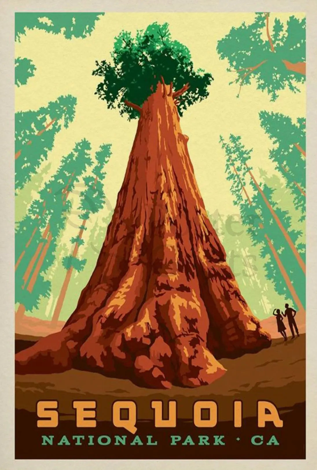 Giant Sequoia Tree Adventure National Park Poster PosterGoat