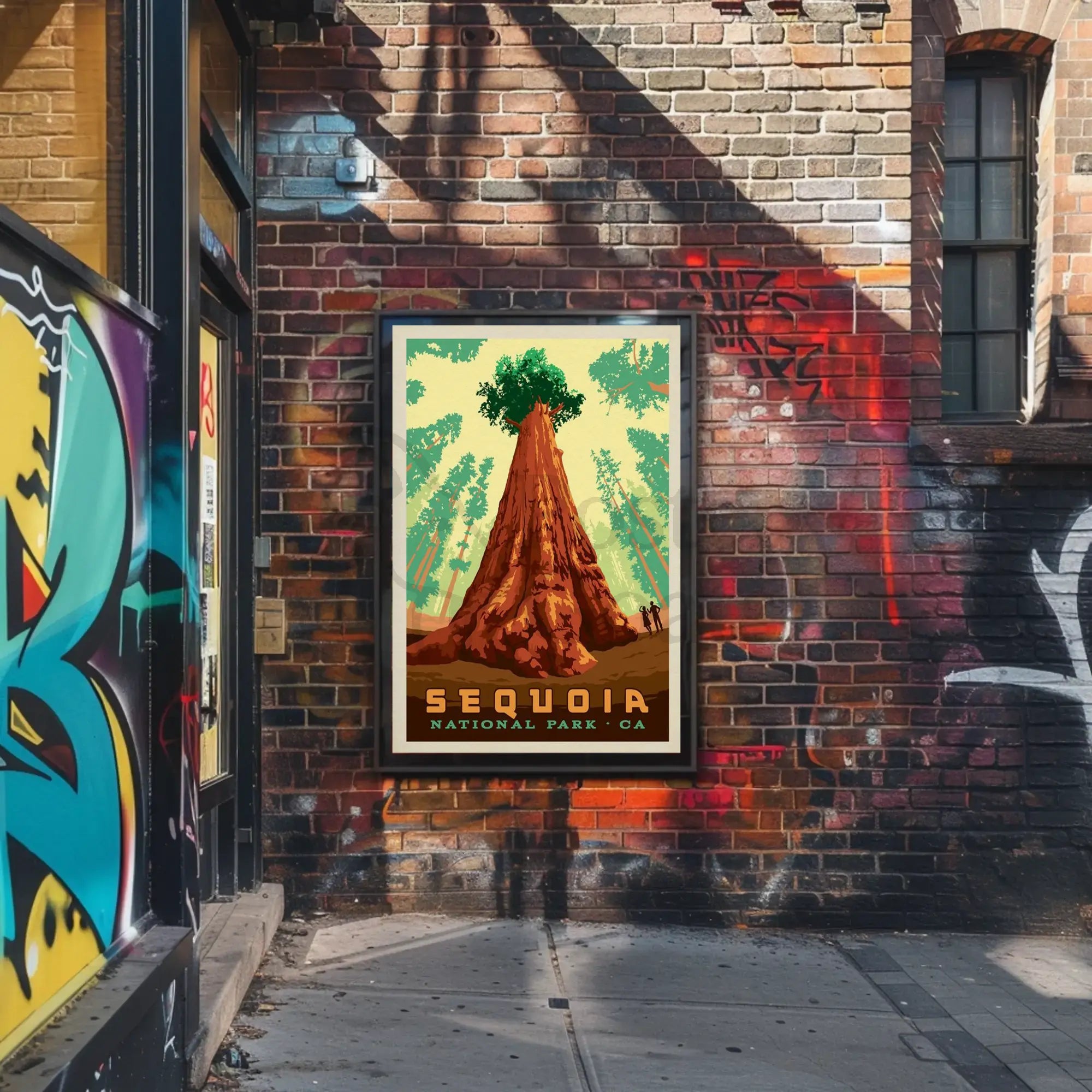 Giant Sequoia Tree Adventure National Park Poster PosterGoat