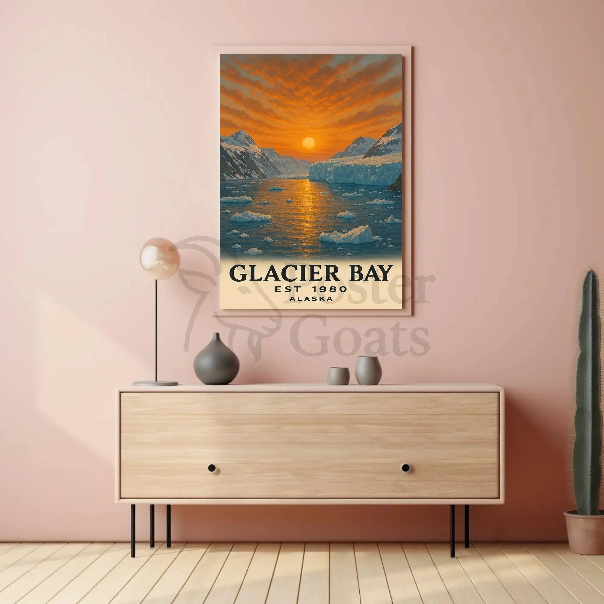 Glacier Bay Alaska Sunset National Park Poster PosterGoat