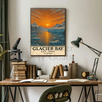 Glacier Bay Alaska Sunset National Park Poster PosterGoat