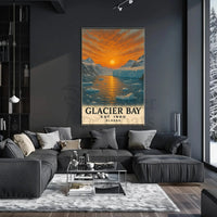 Glacier Bay Alaska Sunset National Park Poster PosterGoat