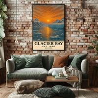 Glacier Bay Alaska Sunset National Park Poster PosterGoat