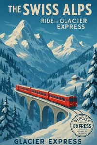 Glacier Express Scenic Swiss Travel Adventure Poster PosterGoat