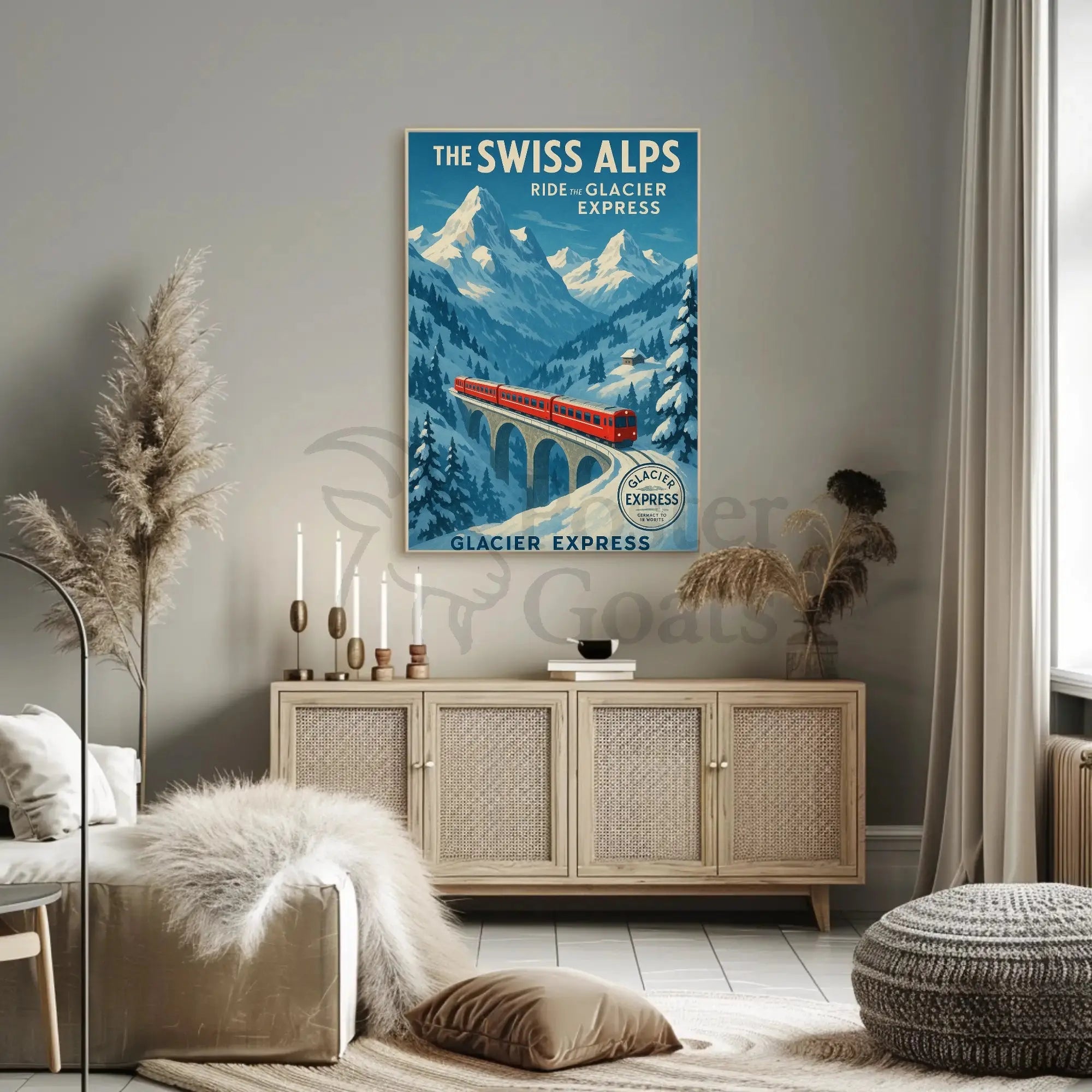 Glacier Express Scenic Swiss Travel Adventure Poster PosterGoat
