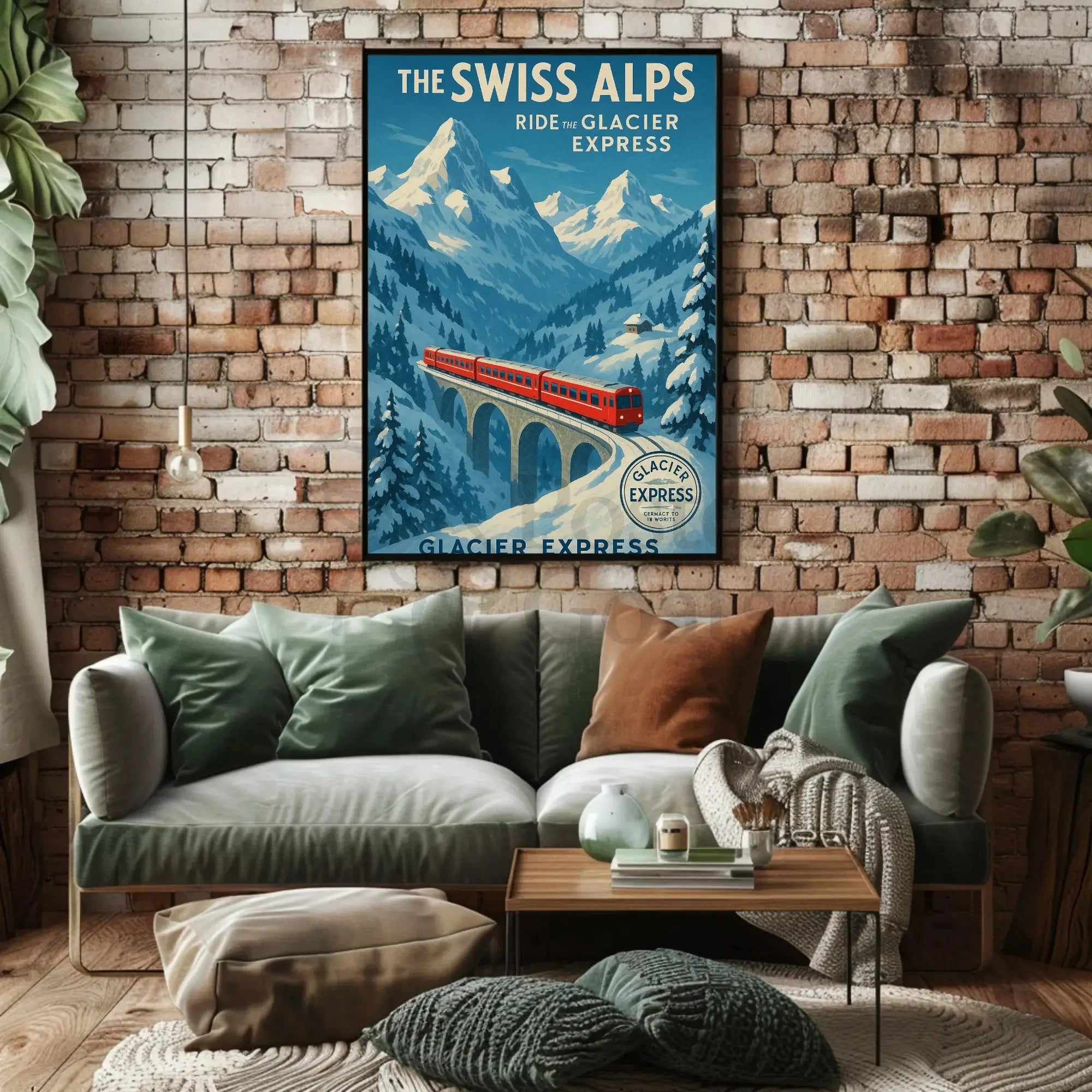 Glacier Express Scenic Swiss Travel Adventure Poster PosterGoat
