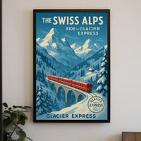 Glacier Express Scenic Swiss Travel Adventure Poster PosterGoat