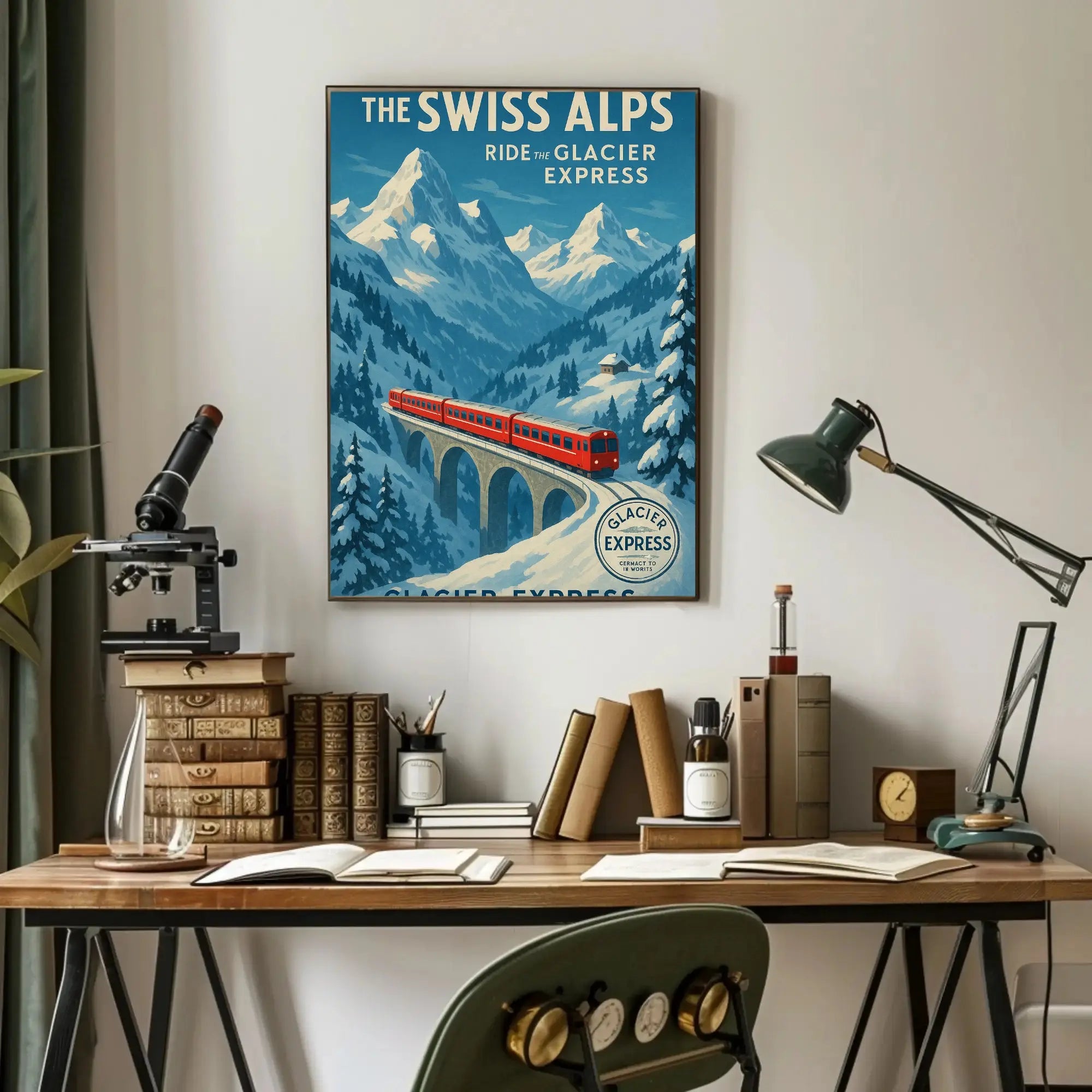 Glacier Express Scenic Swiss Travel Adventure Poster PosterGoat