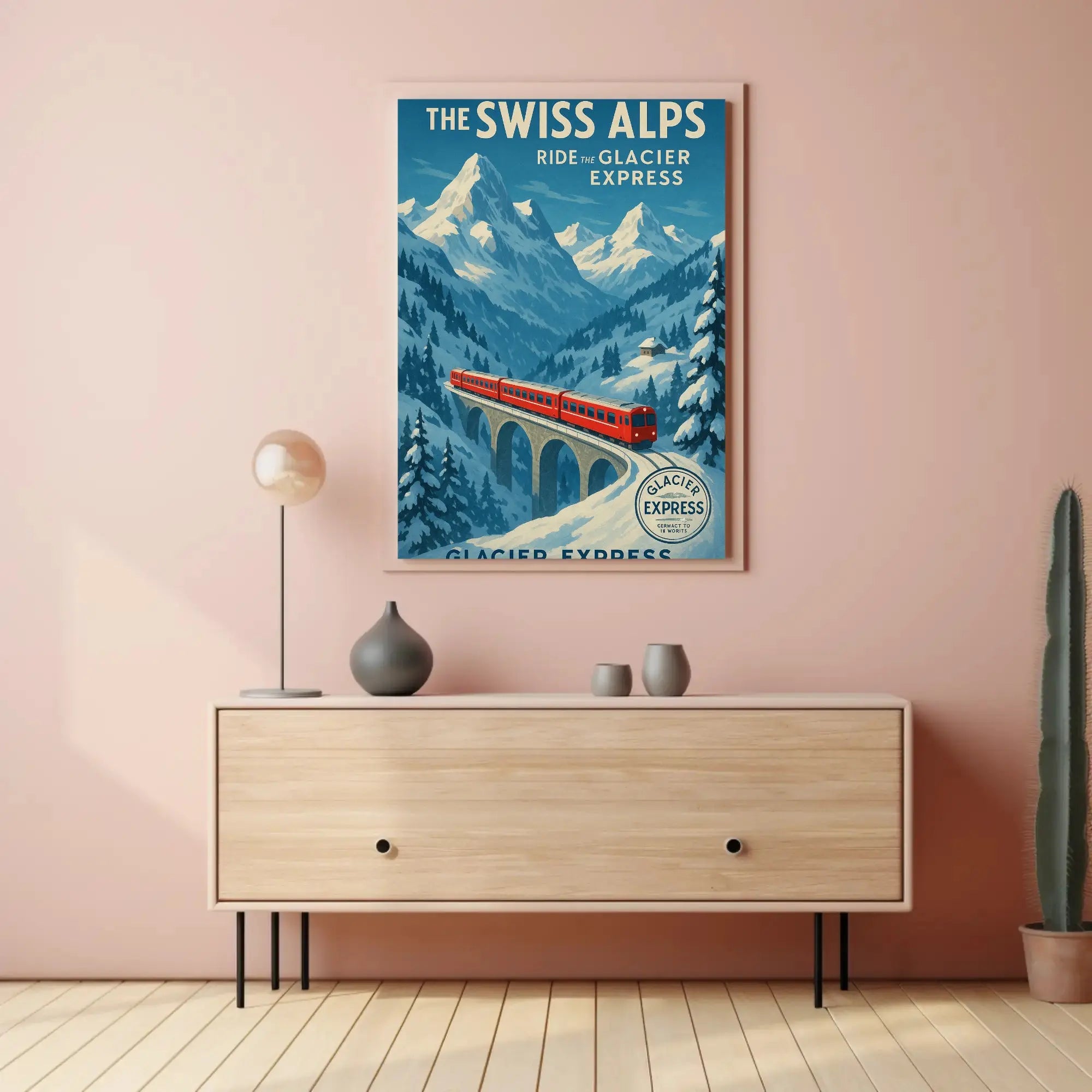 Glacier Express Scenic Swiss Travel Adventure Poster PosterGoat