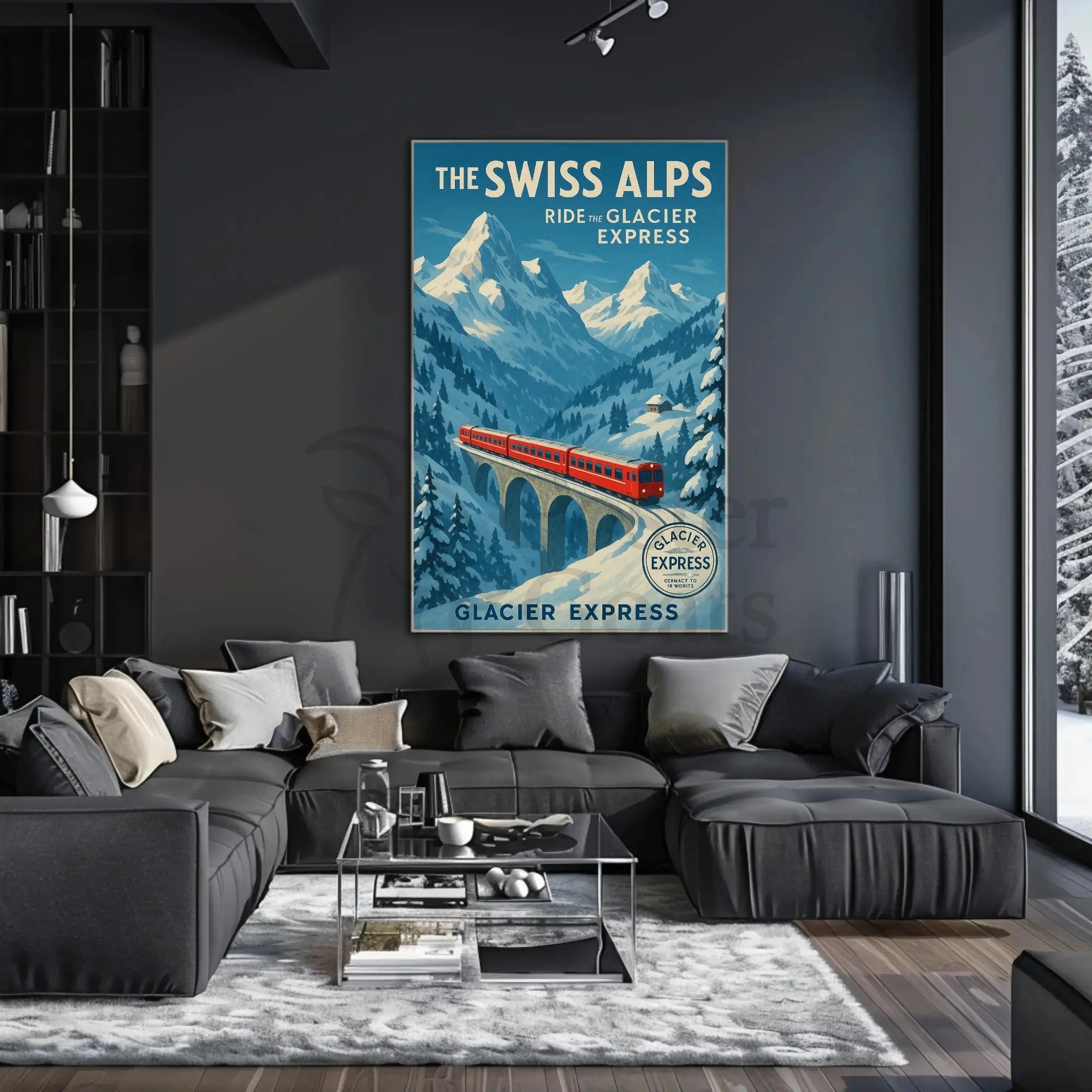 Glacier Express Scenic Swiss Travel Adventure Poster PosterGoat