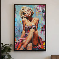 Glamorous Pop Art Woman in Vintage Style Poster PosterGoat