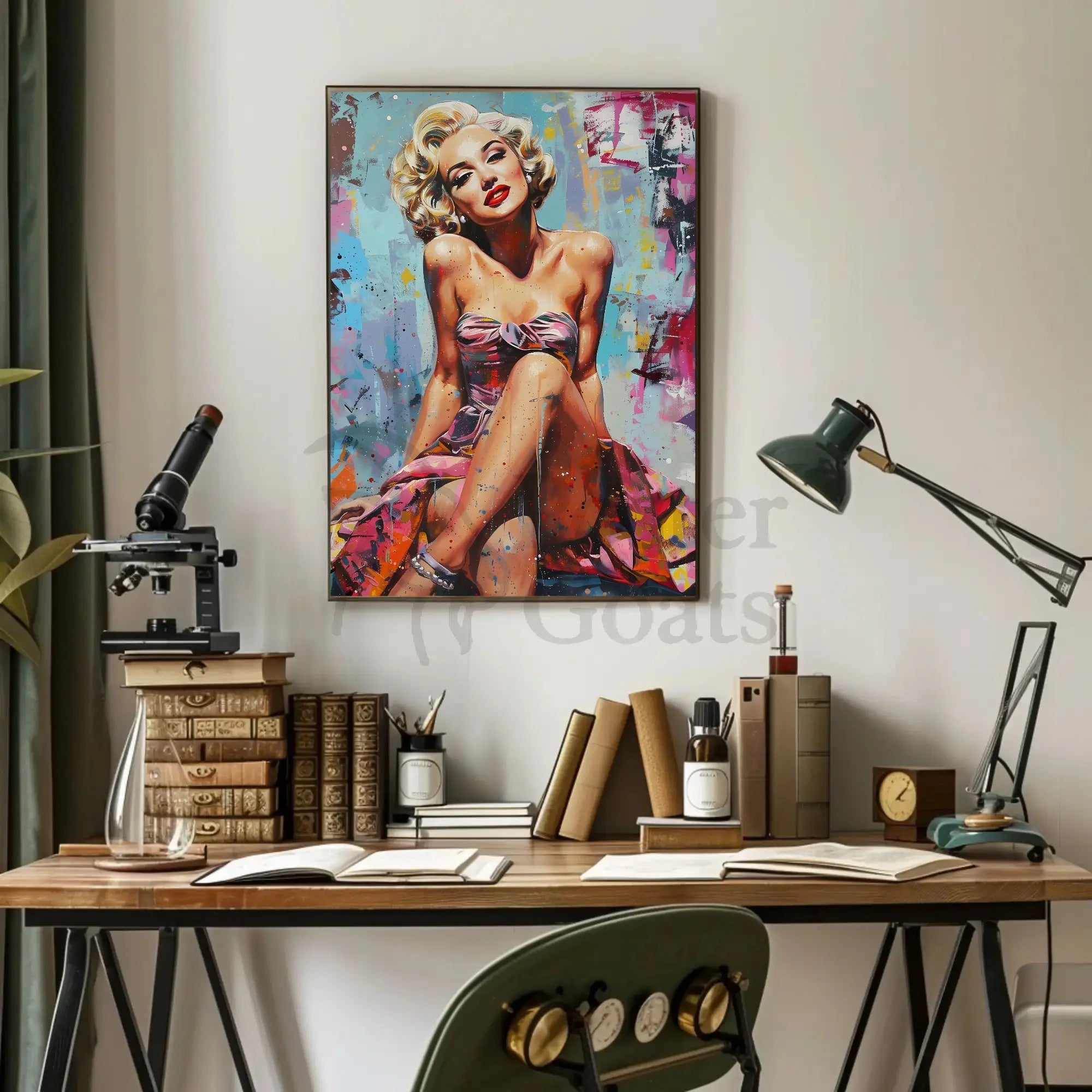 Glamorous Pop Art Woman in Vintage Style Poster PosterGoat