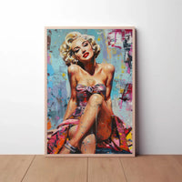 Glamorous Pop Art Woman in Vintage Style Poster PosterGoat