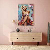 Glamorous Pop Art Woman in Vintage Style Poster PosterGoat