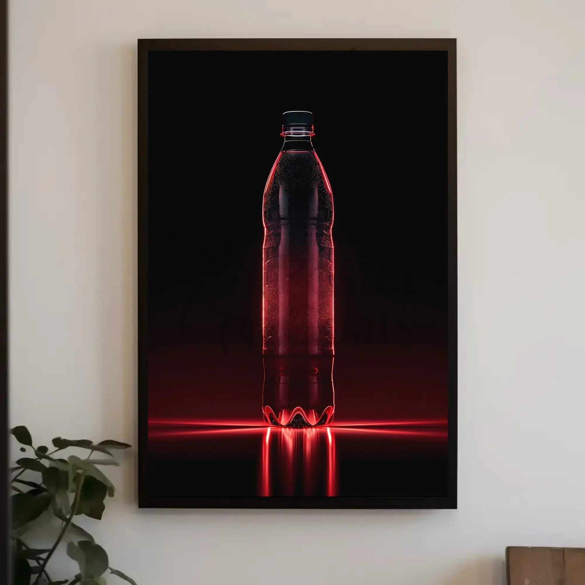 Glowing Red Bottle Art: Futuristic Sci-Fi Poster PosterGoat