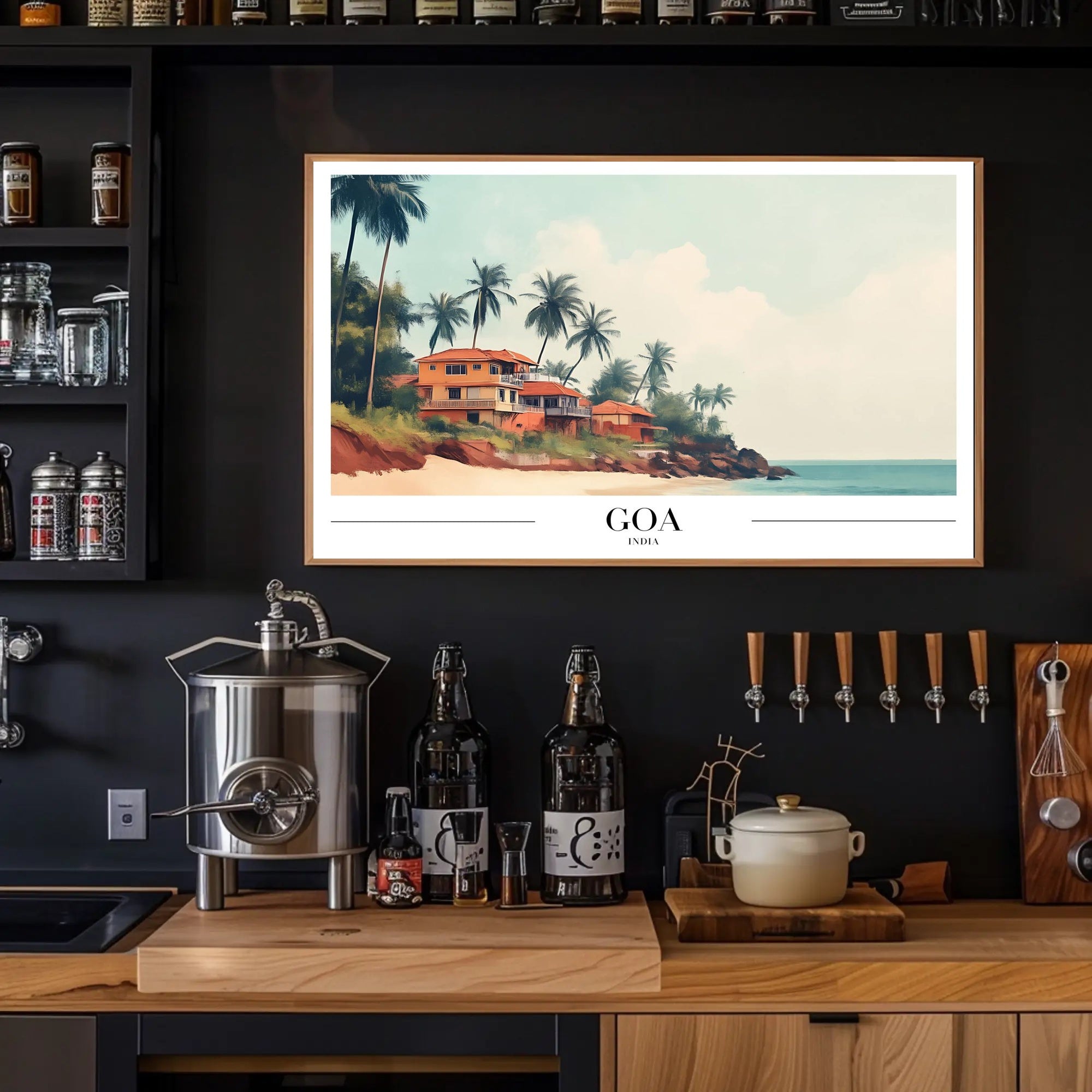 Goa Coastal Charm Travel Poster PosterGoat