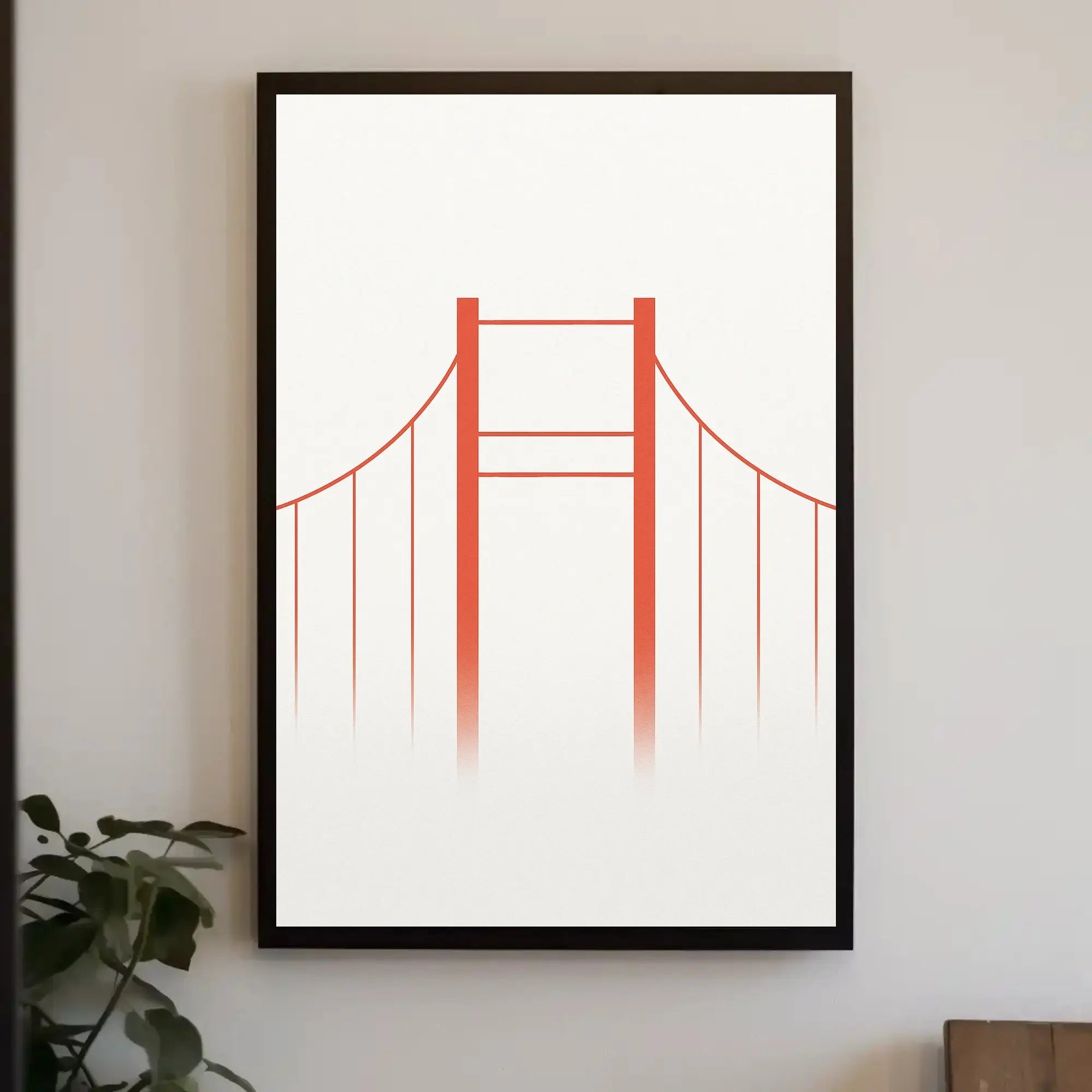 Golden Gate Minimalist Art Travel Poster PosterGoat