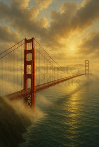 Golden Gate Serenity San Francisco Travel Poster PosterGoat