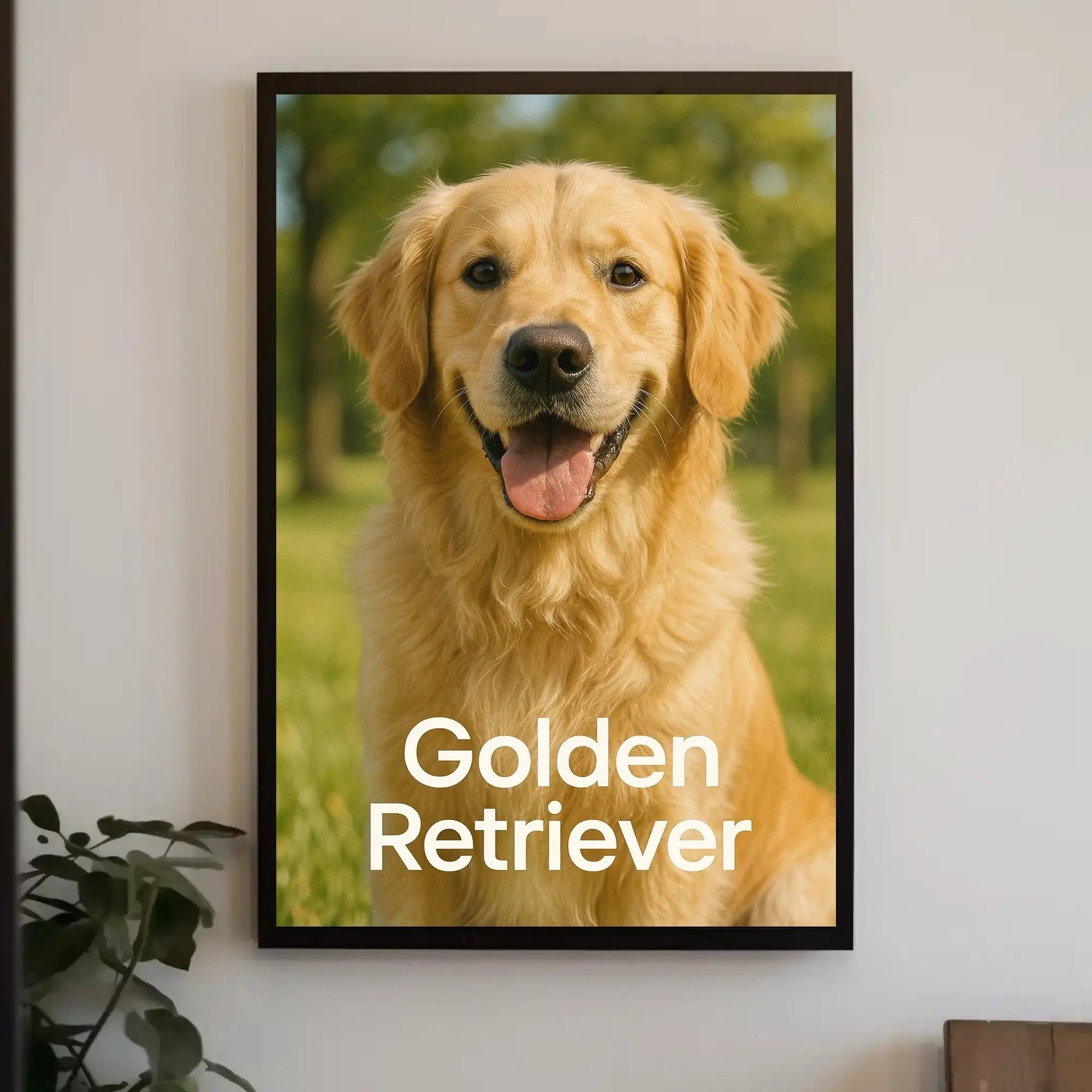 Golden Retriever Paws and Parks Dog Breed Poster PosterGoat