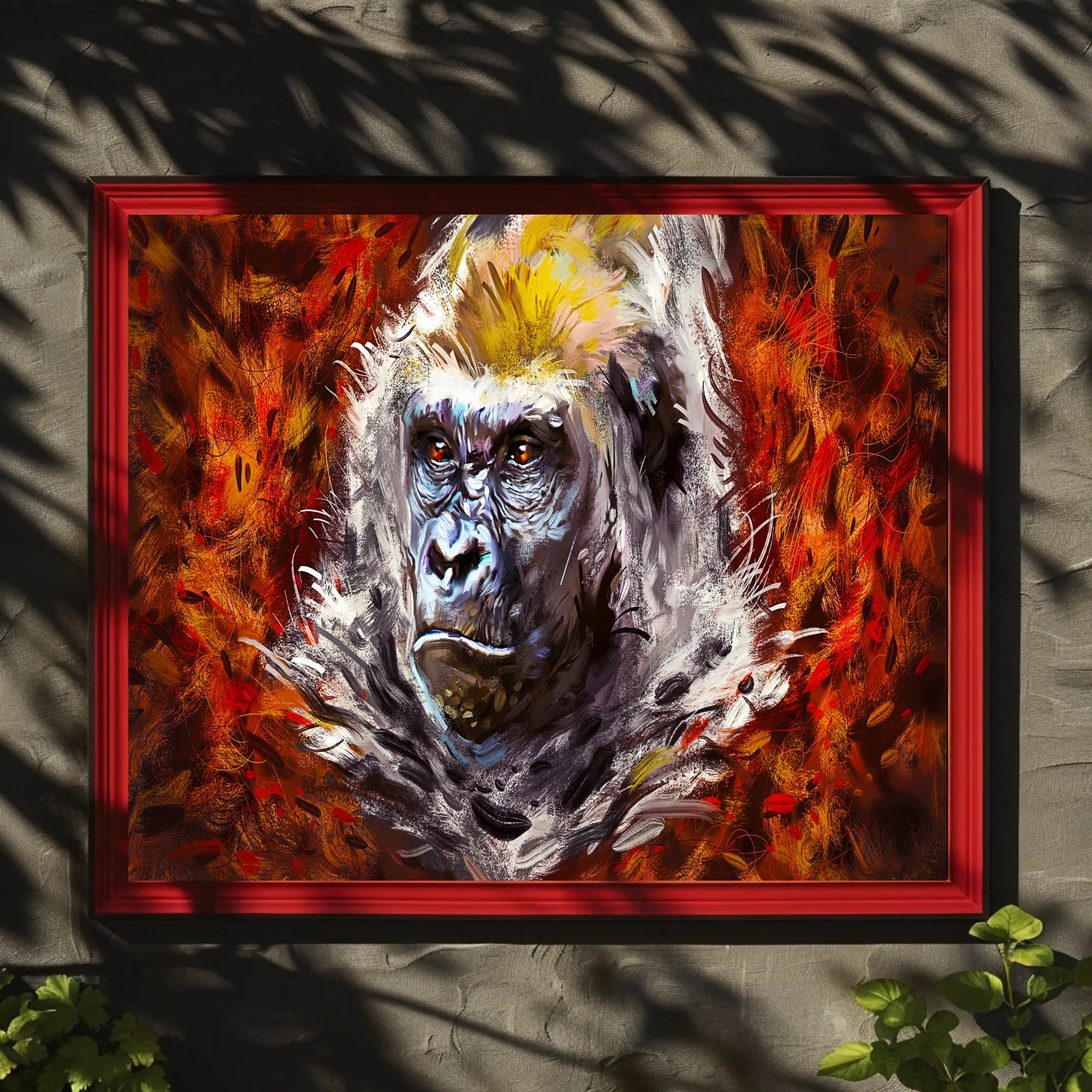 Gorilla Strength Vibrant Colors Wildlife Animal Poster PosterGoat