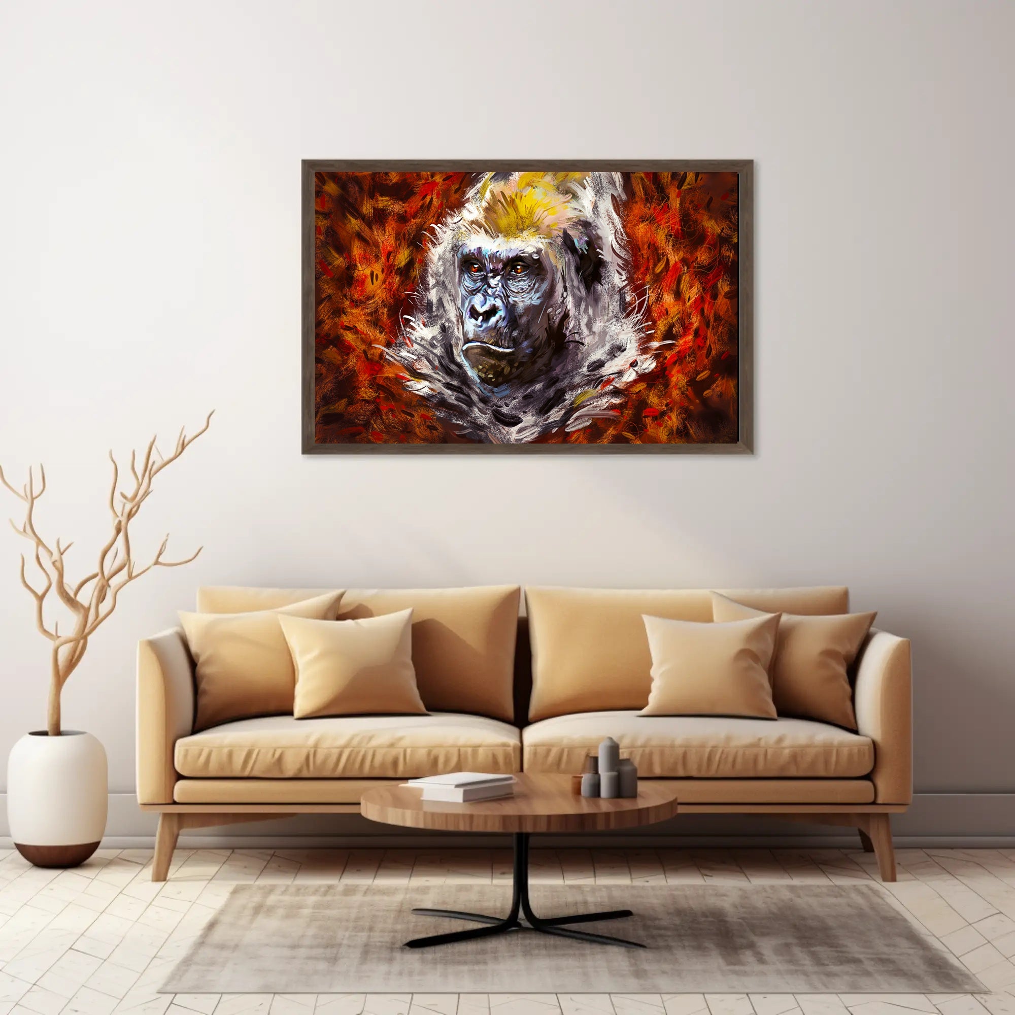 Gorilla Strength Vibrant Colors Wildlife Animal Poster PosterGoat