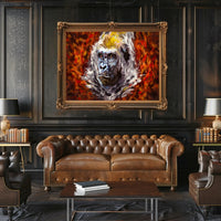 Gorilla Strength Vibrant Colors Wildlife Animal Poster PosterGoat