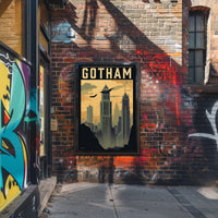 Gotham City Art Deco Skyline Pop Culture Poster PosterGoat