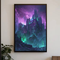 Gothic Fantasy Castle Stormy Landscape Artistic Poster PosterGoat