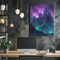 Gothic Fantasy Castle Stormy Landscape Artistic Poster PosterGoat