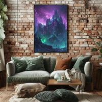 Gothic Fantasy Castle Stormy Landscape Artistic Poster PosterGoat