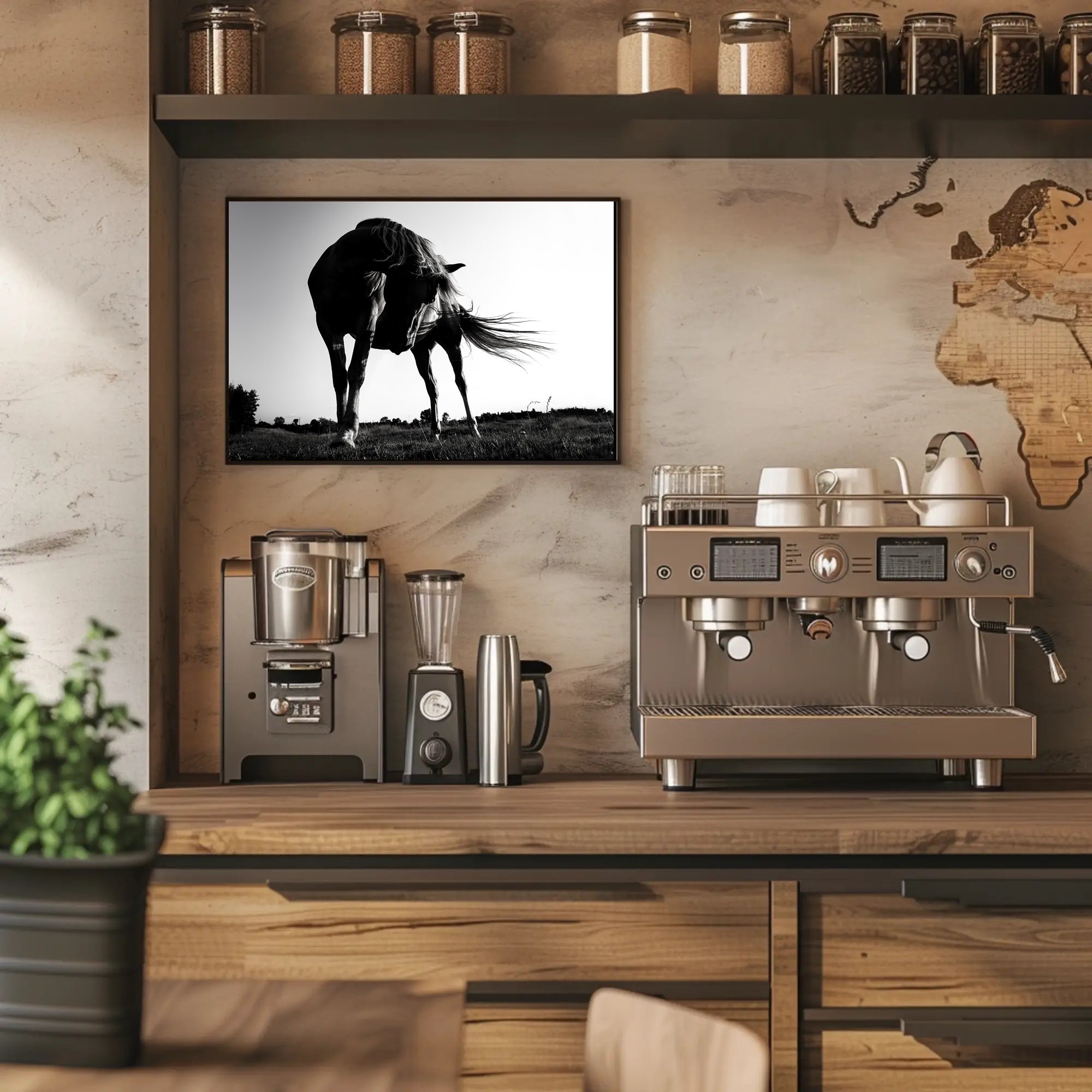 Graceful Horse in Motion Art: An Elegant Animal Poster PosterGoat