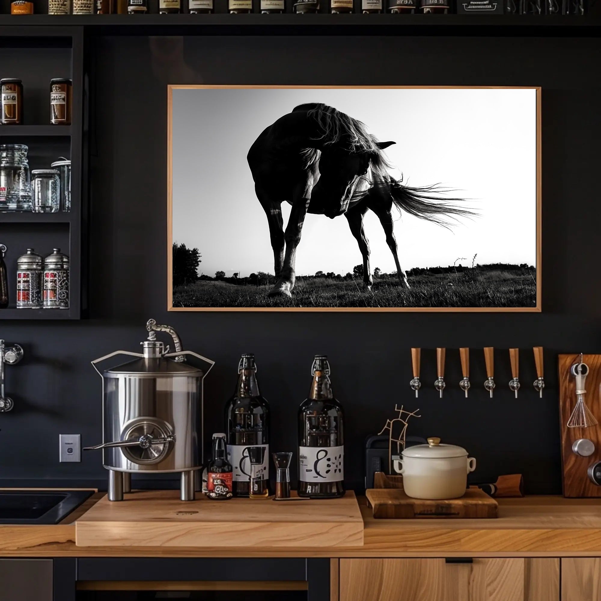 Graceful Horse in Motion Art: An Elegant Animal Poster PosterGoat