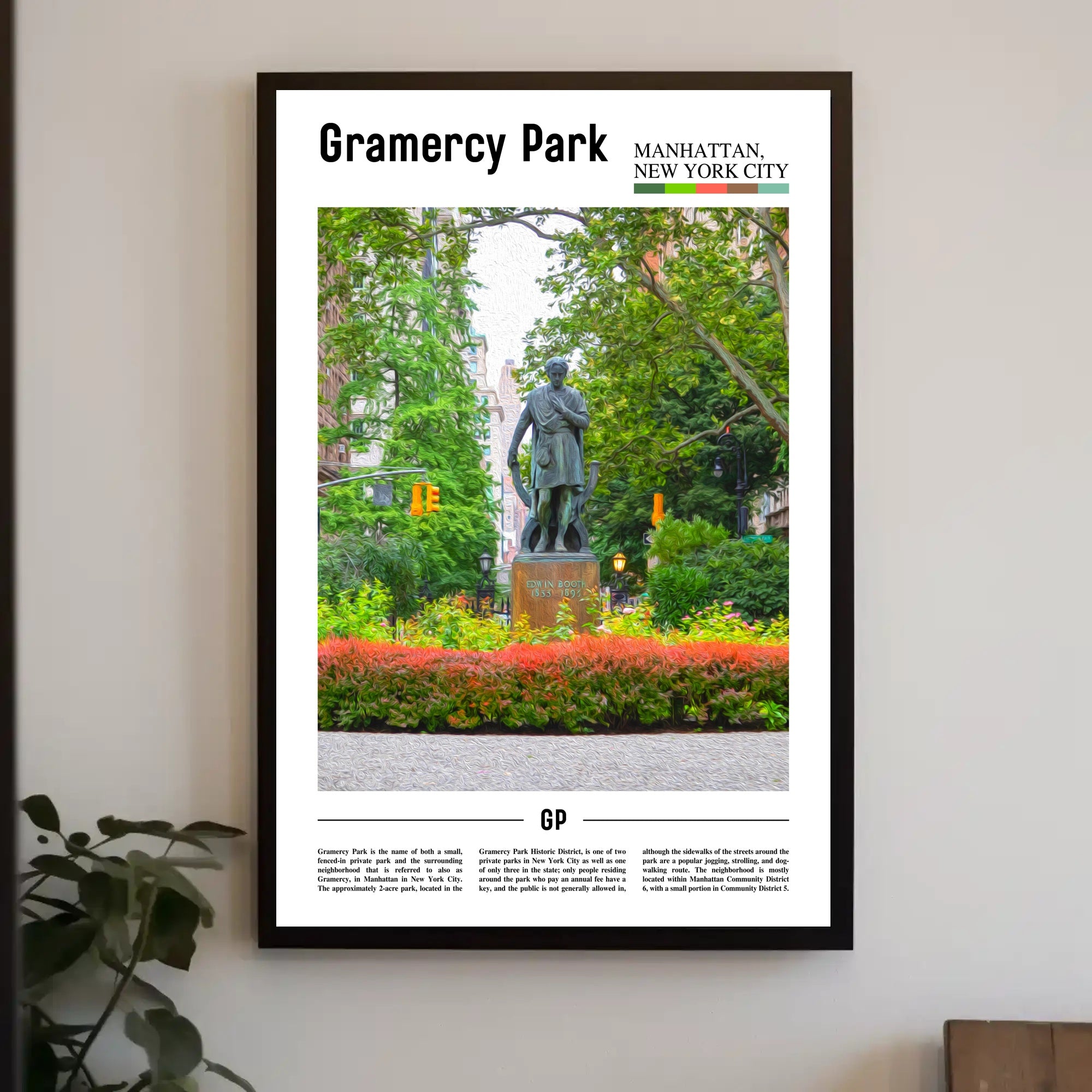 Gramercy Park Historical View Manhattan Travel Poster PosterGoat
