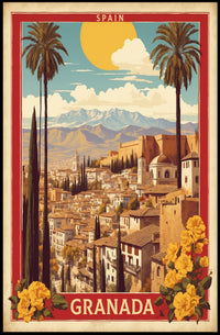 Granada Scenic View Travel Poster PosterGoat