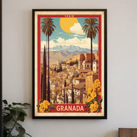 Granada Scenic View Travel Poster PosterGoat
