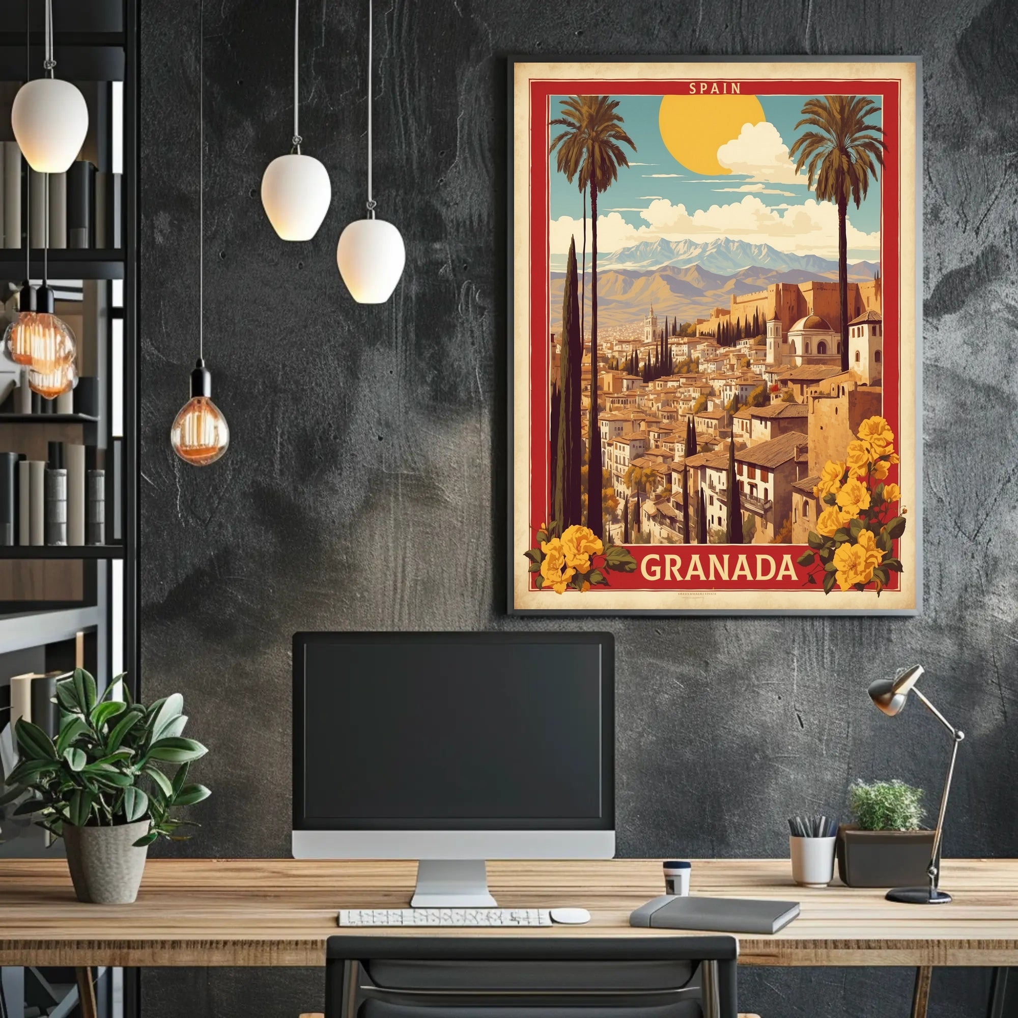 Granada Scenic View Travel Poster PosterGoat