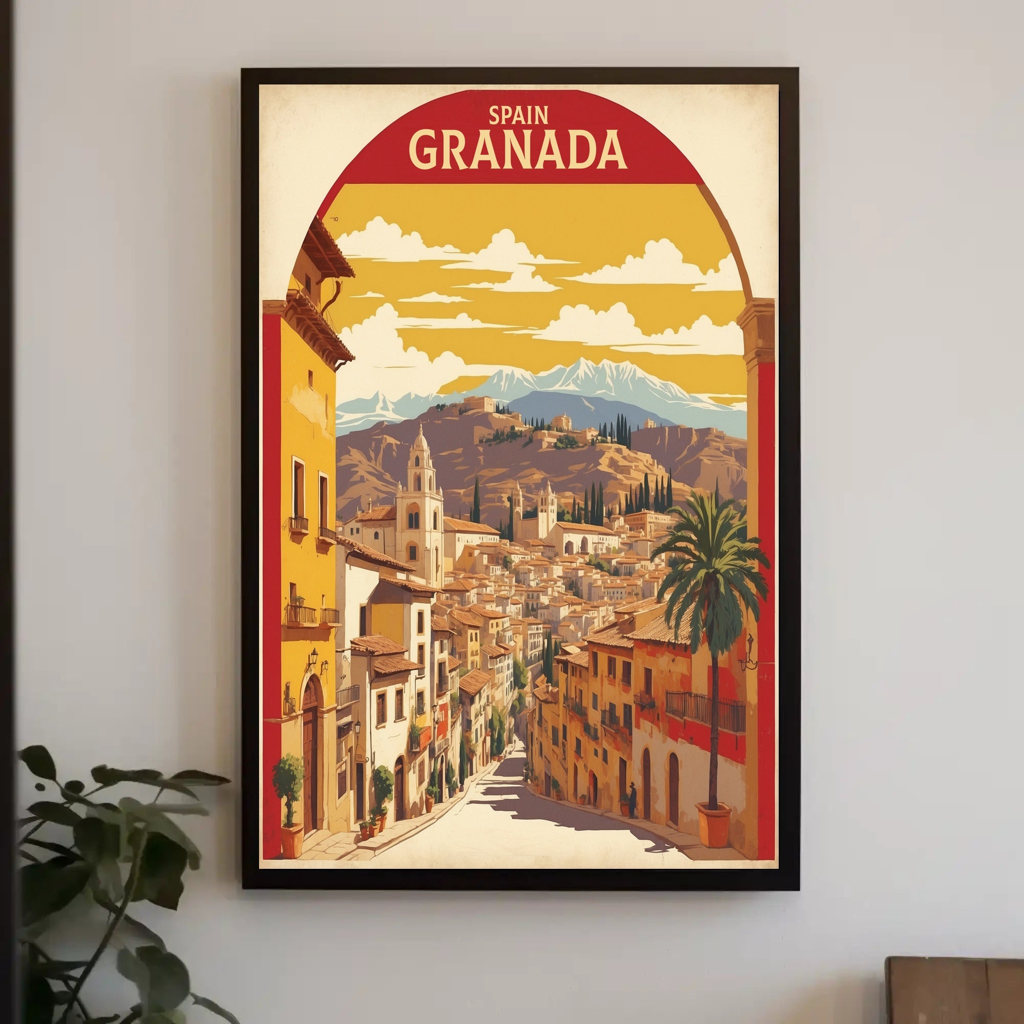 Granada Spain Vintage Architecture Travel Poster PosterGoat