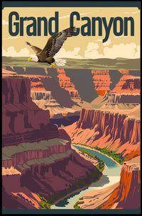 Grand Canyon Adventure Vintage Travel Poster PosterGoat