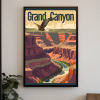 Grand Canyon Adventure Vintage Travel Poster PosterGoat