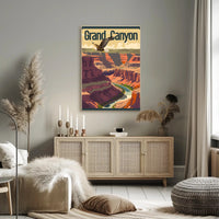Grand Canyon Adventure Vintage Travel Poster PosterGoat