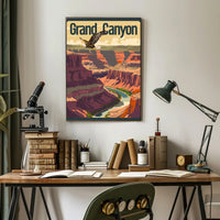 Grand Canyon Adventure Vintage Travel Poster PosterGoat