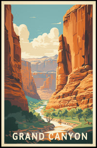 Grand Canyon Mid-Century National Park Poster PosterGoat