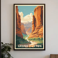 Grand Canyon Mid-Century National Park Poster PosterGoat