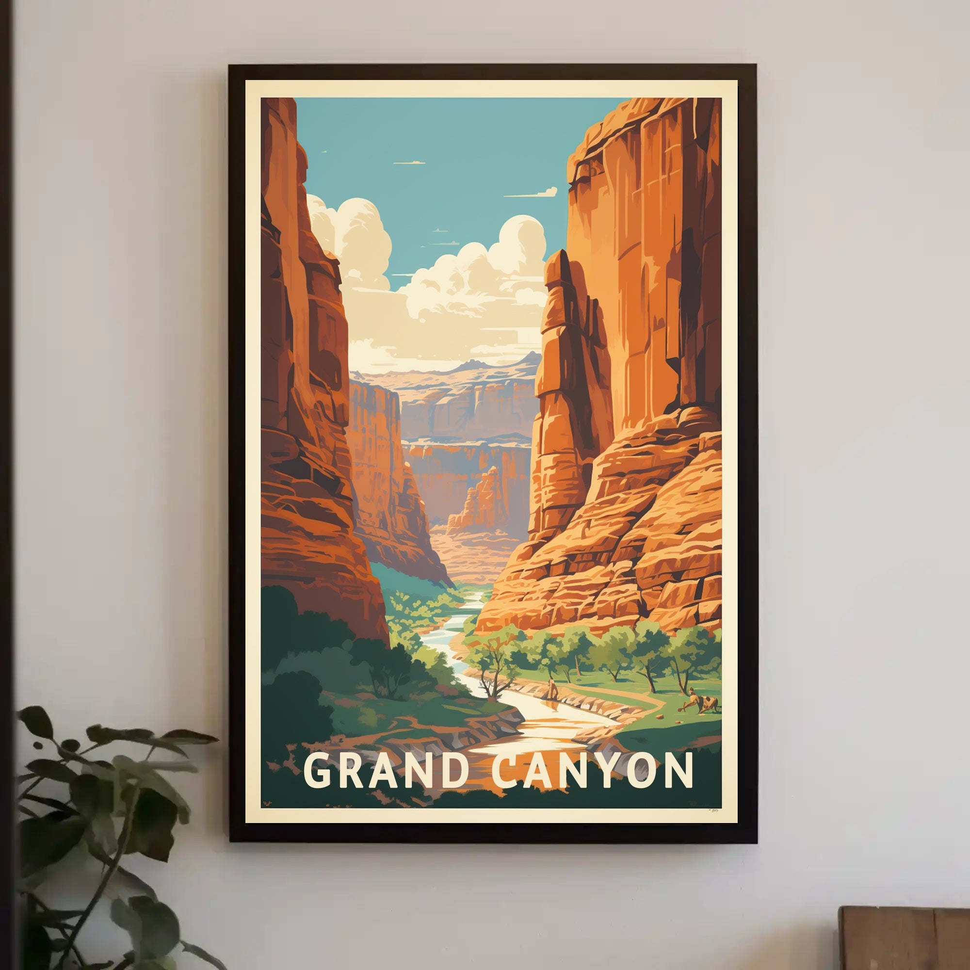 Grand Canyon Mid-Century National Park Poster PosterGoat