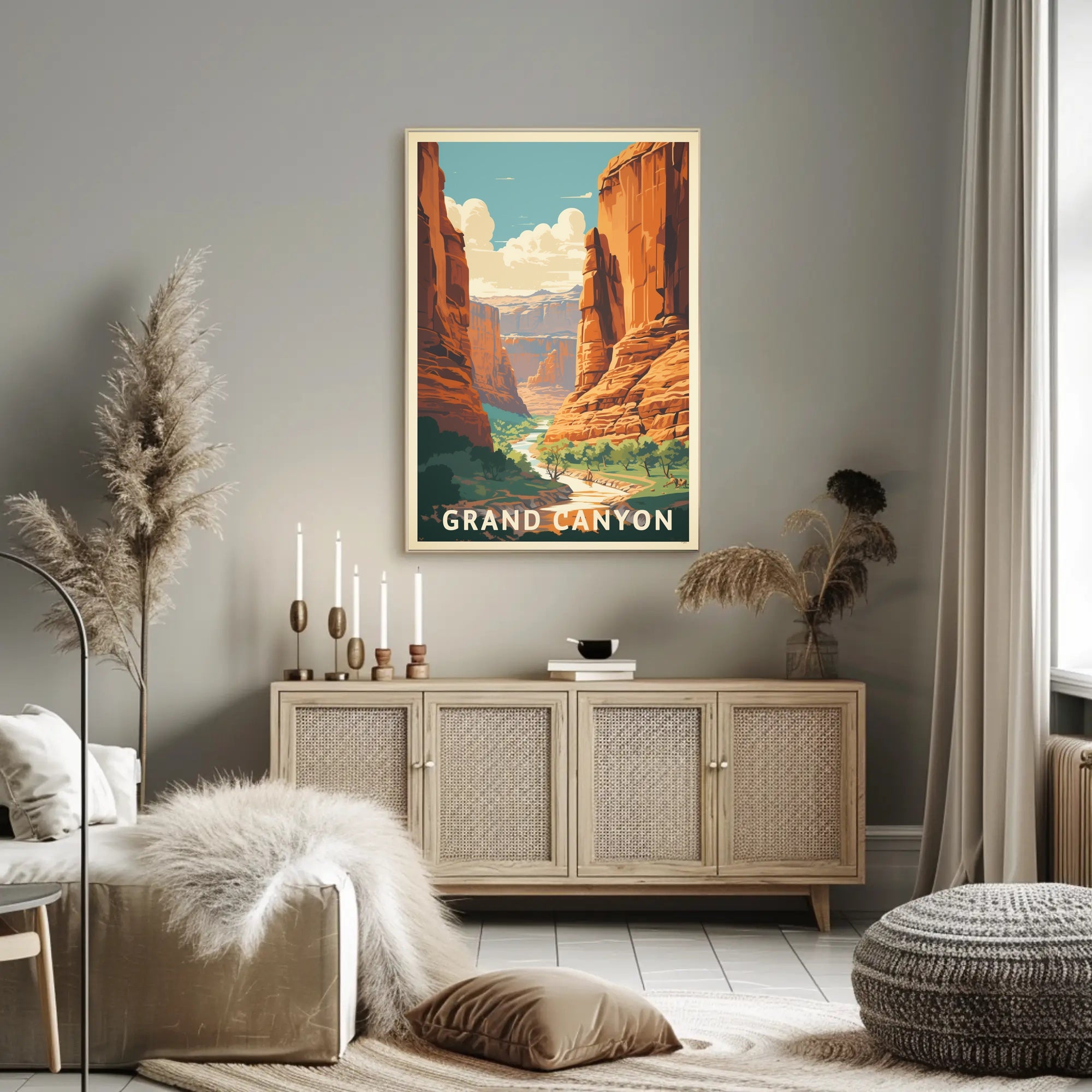Grand Canyon Mid-Century National Park Poster PosterGoat