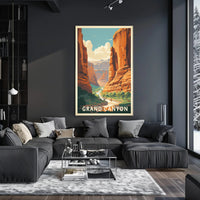 Grand Canyon Mid-Century National Park Poster PosterGoat