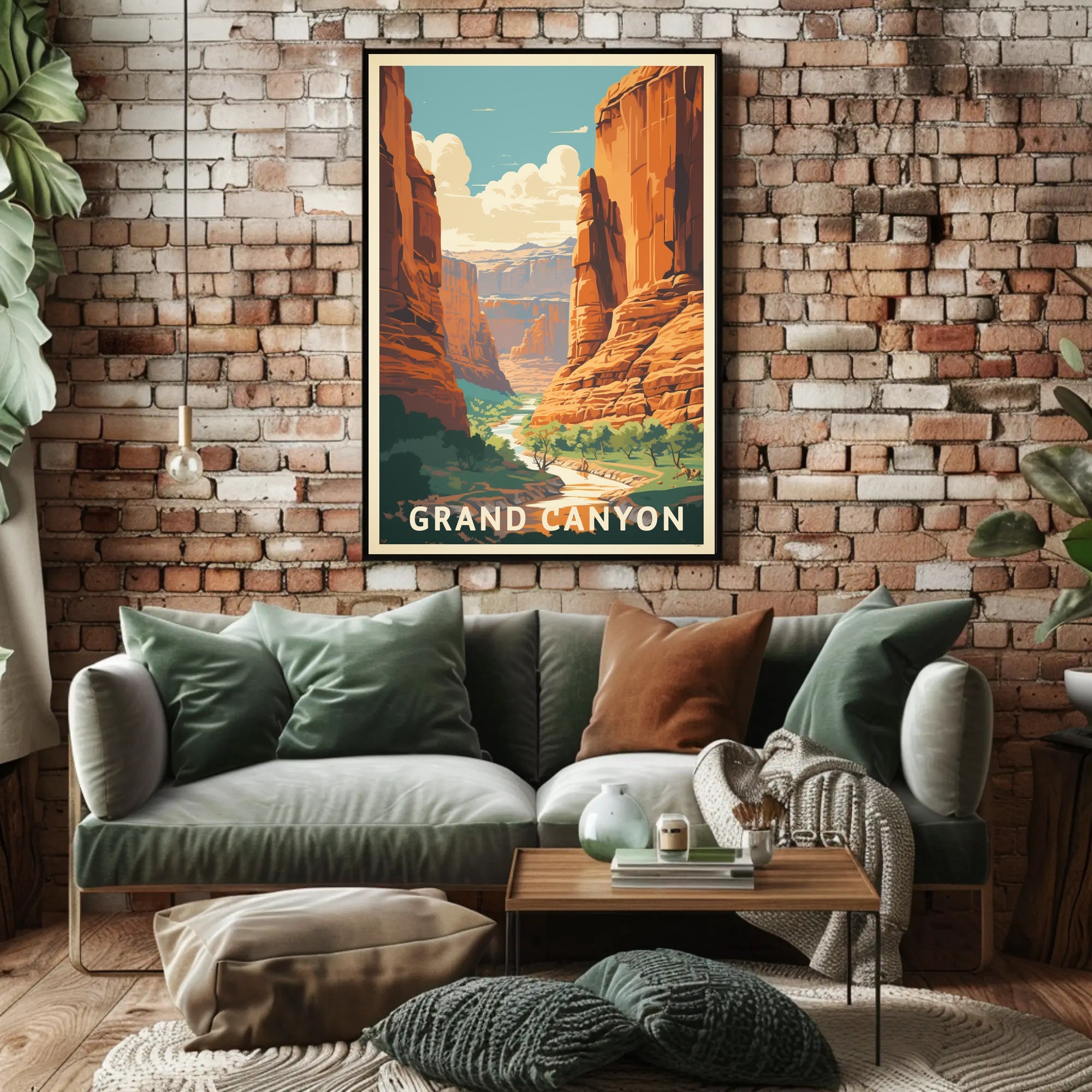 Grand Canyon Mid-Century National Park Poster PosterGoat