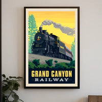 Grand Canyon Railway Vintage Travel Poster PosterGoat