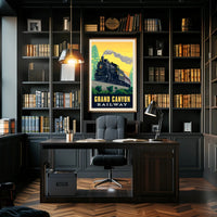 Grand Canyon Railway Vintage Travel Poster PosterGoat