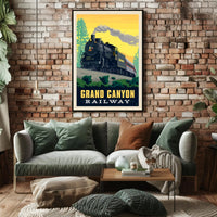 Grand Canyon Railway Vintage Travel Poster PosterGoat