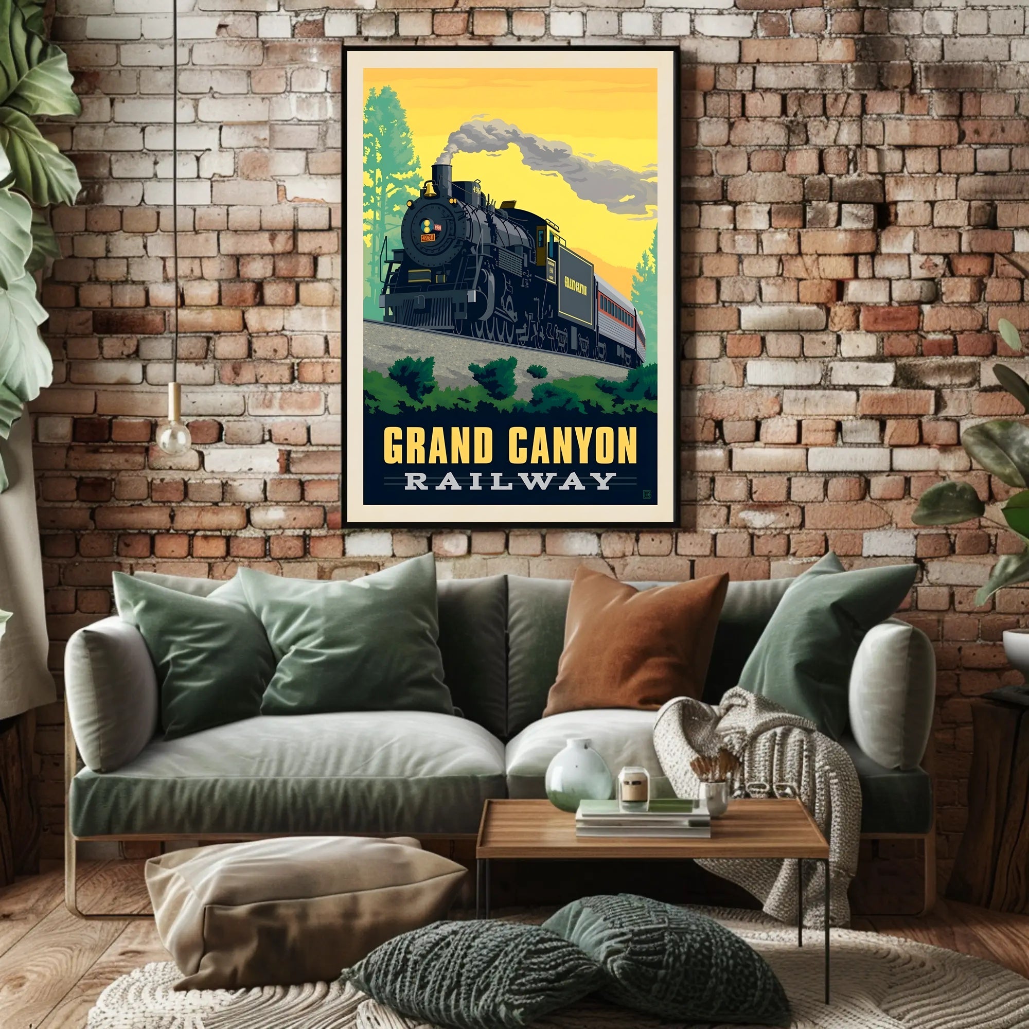 Grand Canyon Railway Vintage Travel Poster PosterGoat